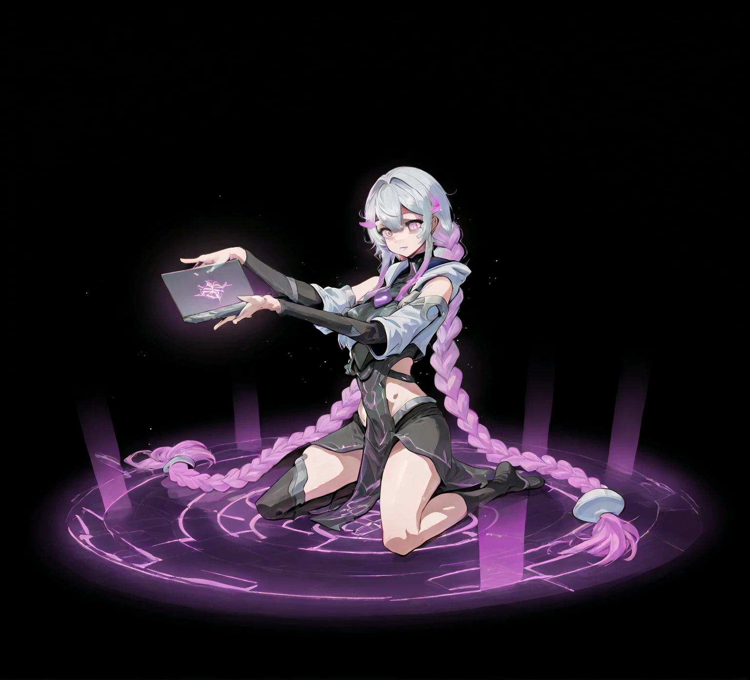 🎥 Video-Prompt – "Digital Rebirth" — surreal transformation
(An old man is transformed into a futuristic cyber entity by a mysterious laptop.)
📜 Grundhandlung:

    Ausgangsszene:

        An age-spoiled back of his hand grabs an antique laptop (1990er-Design, but with strange runes).

        Der Mann (70+, zerfurchtes Gesicht, Wollpullover) hustet, when he opens the lid.

    The transition:

        The screen flickers green — suddenly slim, digital fingers grab from the display.

        Cryptic Girl (slippery hologram aesthetic) steigt heraus, pulls the man in.

    Verwandlung:

        His body breaks down into pixels, as she hugs him.

        His clothes transformed into their cyberpunk outfit:

            Holographic Hoodie Color Palette

 Neon braids (like data streams)

            Augen leuchten QR-Code-muster

🎬 Visuelle Effekte:

    glitch transitions:

        vh} S fault on first contact

        *8-Bit-Partikel* when resolving the man:

        Anfang: Sepia (alt, verblasst)

        Ende: Neon-Cyan + Magenta