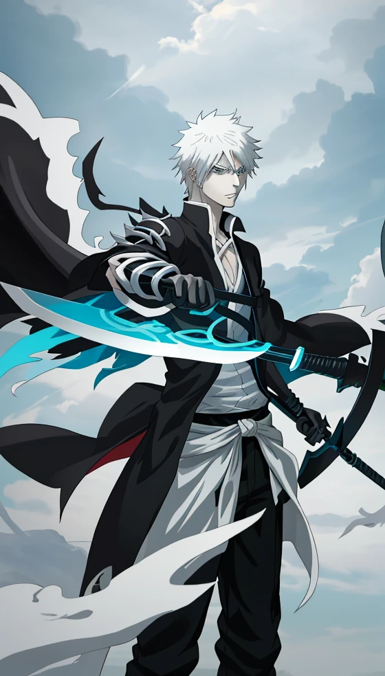 anime character with sword and blood splattered paint on a black background, badass anime 8 k, bleach manga style, anime epic artwork, ichigo kurosaki, best anime 4k konachan wallpaper, anime style 4 k, 4 k manga wallpaper, anime art wallpaper 4k, anime art wallpaper 8 k, anime art wallpaper 4 k, anime wallpaper 4 k