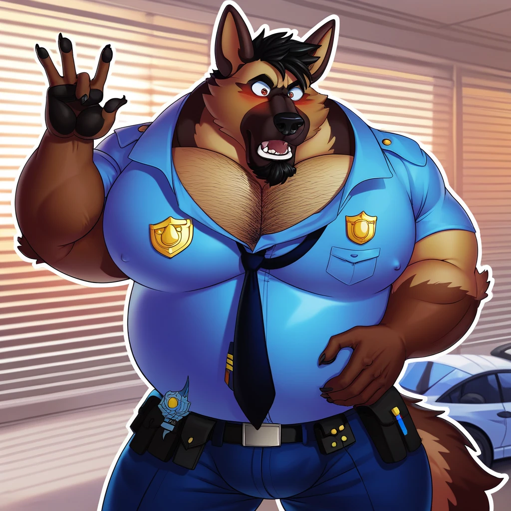 POV,top angle,sleep on stomach,lats,trapezius,butt lift,kemono, anthro (brown dog), male, (brown dog), big muscular, back, red body, white belly ,sweat, ((correct anatomy)), kneeling, big erect penis, big cock, show ass, open legs, 1 boy, solo, pain expression, canine tooth, hd, dark shadows, wide dynamic range, hdr, low light:1.2, front view, full body, canid, canine, canis, domesticbrown brown dog mammal, nordic sled brown dog, fullbody, full res, collar dog, smile, police hat, police office, open mouth, tongue out, nipple piercing, happy face, put hand behind head, hands up, cum, sperm , cum on helly, having sex, black sprot shoes, screaming,big abs, in the alley, morning, natural light, side view, masturbate, pinch the nipple