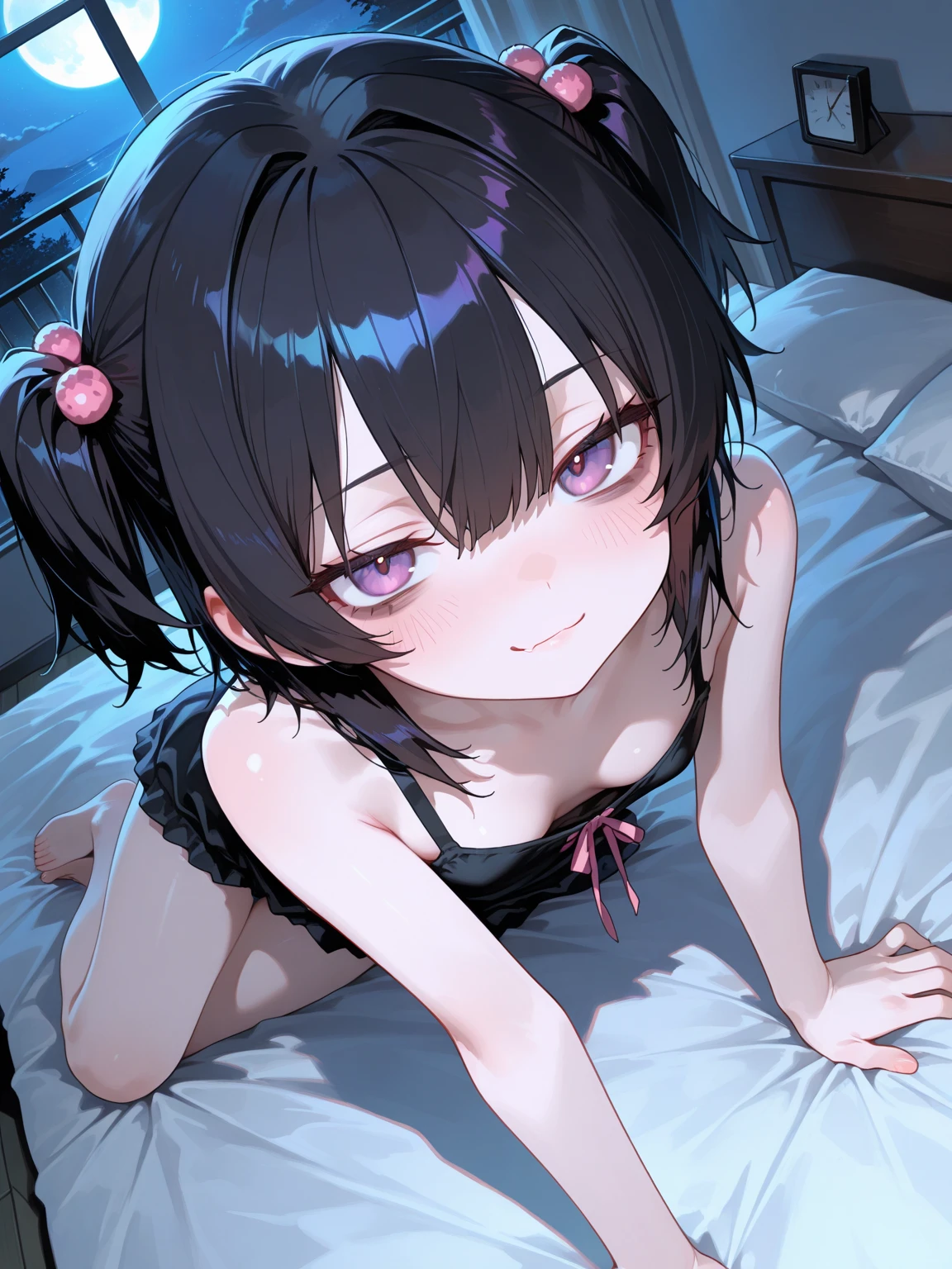 (top-quality,16K image quality,masterpiece:1.5),dakimakura,Super detailed,Ultra-high resolution,(nsfw,hentai,bitch,vulgarity),View Viewer,overhead shot,lie on own back,see-through yukata,underwear,Japanese-style room,super thin fabric,(stick tongue out,spoken heart,open mouth),torogao,aroused,happy,in heat,sweat,pussy juice,Nasty body,,slender,middle hair, little two side up,flat chest,shiny hair,Fair skin,Straight black hair