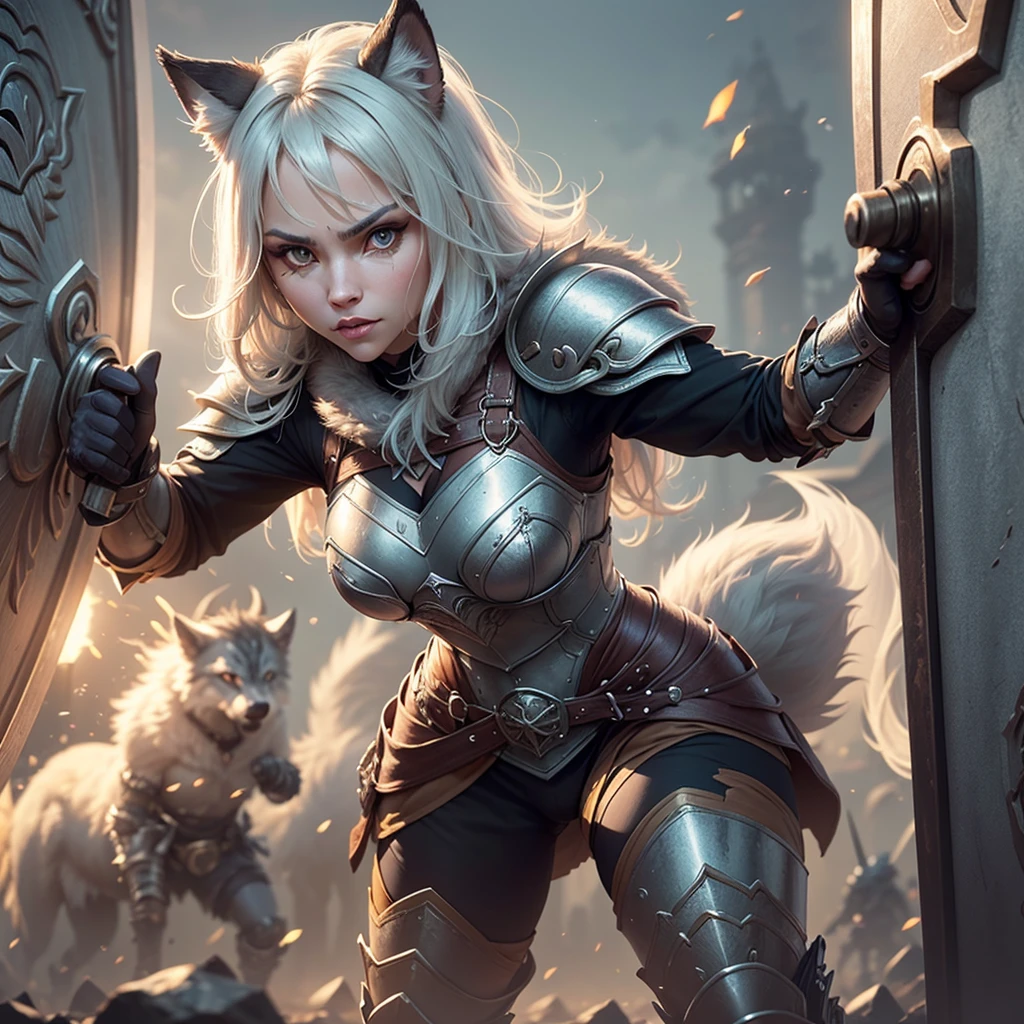 Super cute furry cat warrior in armor, realistic, 4K, super detailed, vray rendering, unreal engine, midjourneyart style, the most beautiful images in the world, great location, 4k, 8k, super high definition, high definition, HDR, smile, ((smile)), (((standing))), whole body,amazing location, 4k, 8k, hyper guality , highly detailed, hyper guality , highly detailed, water--V5--S 750 --Q2, ((masterpiece, top quality, high quality, high resolution)), wonderful place,  Highest quality, body portrait --auto --s2
