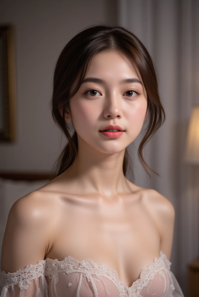 innocent face, (((realisitic)))a picture, masterpiece, top-quality, 1girl in, a slender waist, top-quality, pale-skinned, Black background, (Face and eye details:1.1), Unique, red blush, ((full of shyness)), extremely delicate and beautiful girl, dynamicposes, (to8contrast style), torch clothes, naked body, nude, full naked, showing, beatiful tits, hard nipples, wet body, at public place, medium breast, natural make up
