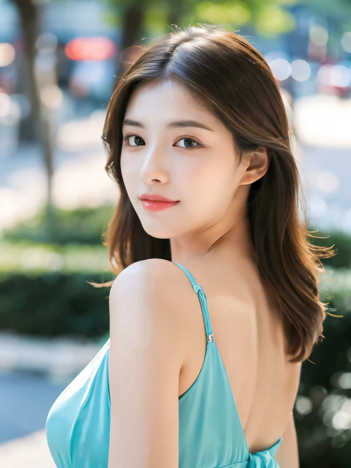 Beautiful city college girl、masterpiece、light makeup、Red lips、Silver Hair、Disheveled long hair、Background of the cityscape、beautiful、elegant。 Extremely fine detail、Master Works、Authentic texture、Realism in film lighting、Perfect job、16k、HD、exquisite features、blue eyes、Japanese Idols、Beautiful face、Cute smile、brown hair、Beautiful Hair、glamorous、Big Breasts、Big Tits、big breasts、 Erect nipples、Greasy muscles、Glowing Skin、Sunburned skin、Oily skin、Black glowing skin、Shining Brown Skin、Summer beach shoot、Professional photographer、Perfect job、Wearing a sexy micro bikini、squat、From the back、bright big eyes、Smooth Skin、Earrings、necklace、