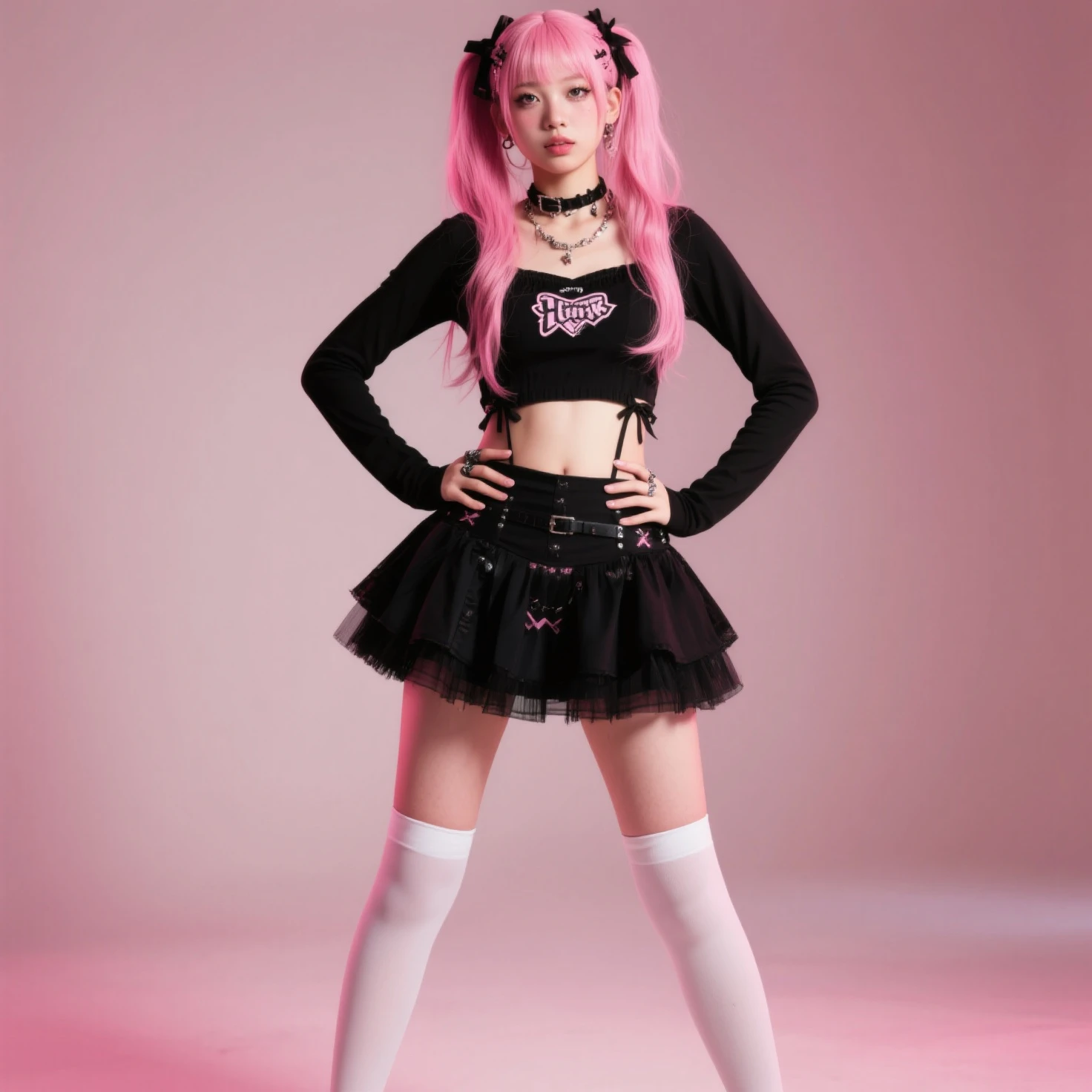 (Masterpiece 2/3 body photo of a gorgeous and sexy ((best quality,edgQuality)), smiling, excited, edgPastelGoth, a woman with pink hair and fishnets shopping in a clothing store ,wearing edgPastelGoth
<lora:edgPastelGothFashionv1:0.8> (Mysterious:1.3), (Adventurous), (Elegant), (Vivid:1.2), (Dynamic pose:1.3), (Billowing clothes), (Detailed:1.3),