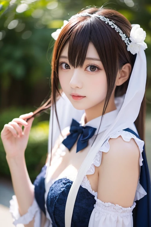 Ultra-high resolution、Japanese beauty、Big eyes、cute、Beauty、The breasts are very large、Cosplay、Cosplayーヤー、sf