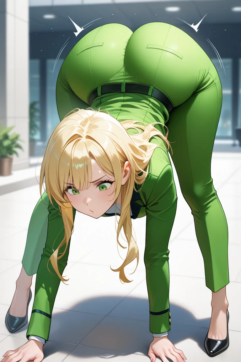 score_9, score_8_up, score_7_up, score_6_up, score_5_up, score_4_up,
source_anime,
masterpiece,best quality,highres,absurdres,
official art,official style,anime coloring,megami magazine,
shiny skin,
MASTERPIECE , AKATSUKI KIRIKA, BLONDE HAIR, GREEN EYES, MEDIUM BREASTS X HAIR ORNAMENT, LEOTARD, STRIPED THIGHHIGHS,
stage,indoors,
medium breasts,large areolae,pointy breasts,covered nipples,
narrow waist,curvy,
wedgie,
rating_explicit,uncensored,1girl,solo,
vulgarity,orgasm, vulgarity,disdain,disgust,seductive grin smug,embarrassed,(blush:0.8),
(bubble ass:1.2), (sitting on face:1.3), 1boy,back,from behind,femdom,
grinding,
SHINY SKIN,OILED_SKIN,GLISTENING_SKIN,HIGH_CONTRAST,PERFECT_LIGHTING,
smartphone,holding phone,
looking at phone,
viewfinder,