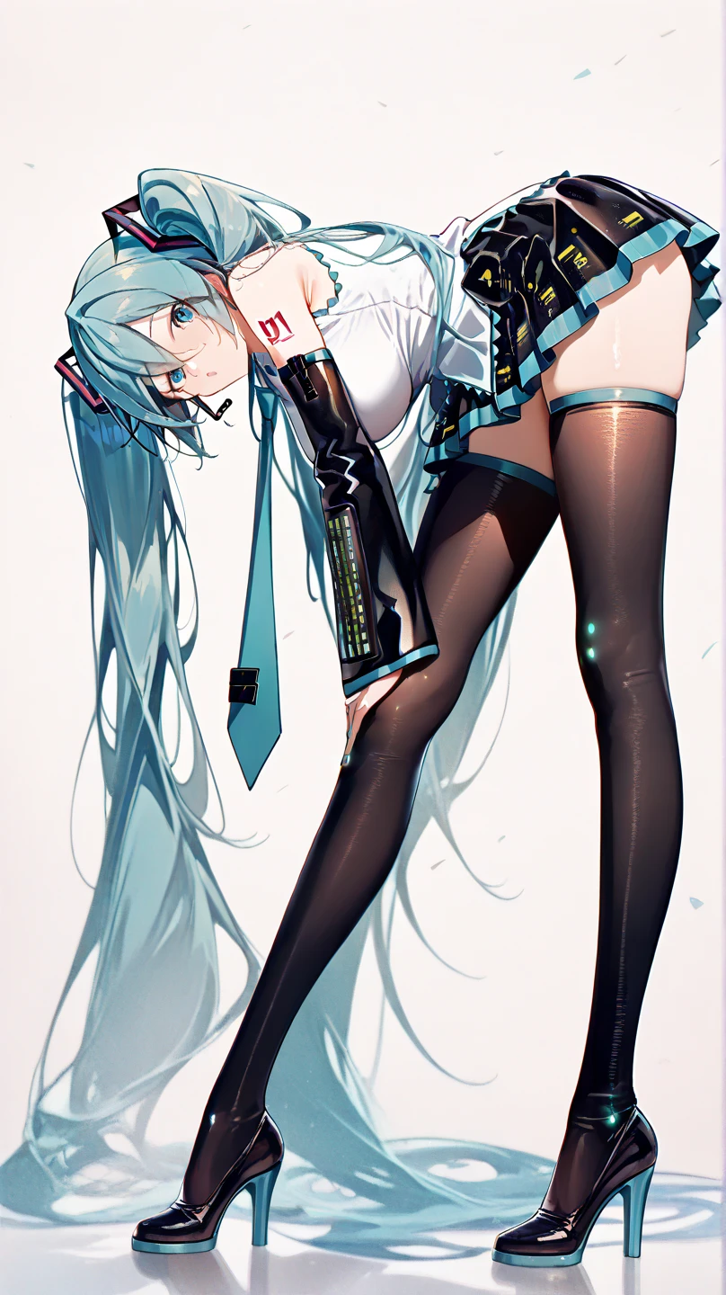 (1 Girl),(high quality), (High resolution), (Very detailed), (8k),(Demolition paperback correct)、Urusei Yatsura、Ram-chan、((Sexy Lingerie))、Wearing a blazer、((Focus on the whole body))、Nipple Shape、((Black knee-high stockings))、Hair messed up by the strong wind、Neutral White Lighting,Sexy pose、On both knees