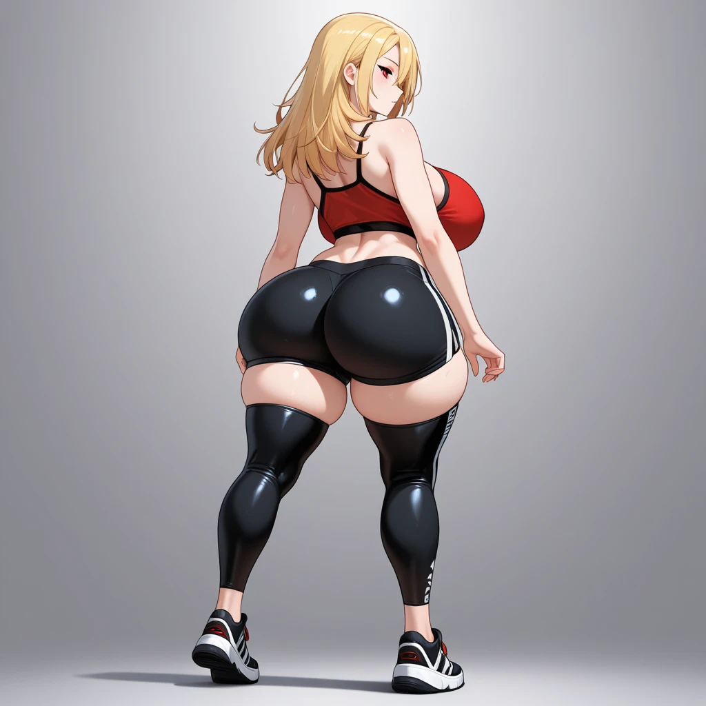 1girl, Naruto Uzumaki as a girl, female Naruto Uzumaki, gender swapped Naruto, Naruko, Naruto as a female, gender swap, female Naruto Uzumaki (anime: Naruto), female/girl/woman, beautiful blond hair, blond hair, blue eyes, beautiful blue eyes, detailed blue eyes, perfect eyes, adorable, female body, perfect body, fullbody, beautiful, perfect body, gym clothes, flex leggings, mattblack flexleggings, gym leggings, croptop, beautiful woman body, ultrasharp, 4k picture, highly detailed, stunning, perfect image
