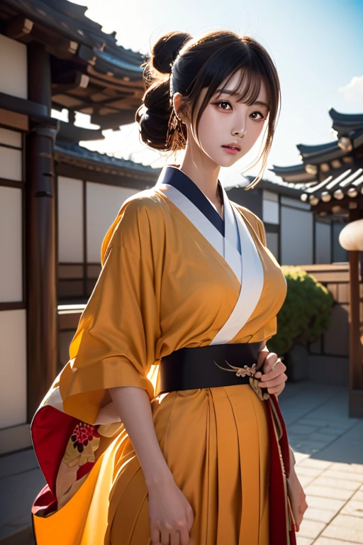 (Masseter membrane、Top quality、Ukiyo-e style、GGGJAAA,mystery、Absolutely beautiful、Official Art、Sharaku:1.2)、(1 girl:1.3)、(Fractal Art:1.3)、Cowboy shooting、White skin、(Beautiful brunette、kimono:1.2)、Set against the backdrop of traditional Japanese performing arts、rich and colorful、(reel、Japanese style:1.2)、Radiant Skin、Spread your legs,Camel toe showing thigh!!!、smoke,cloud,