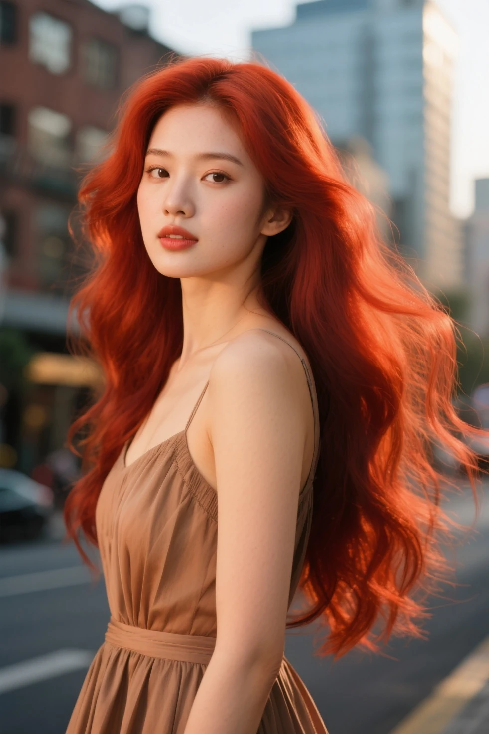 A red-haired beauty