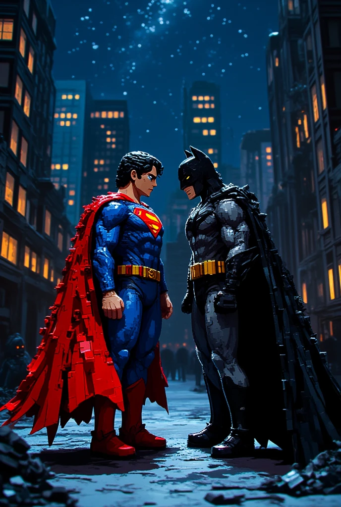 LEGO Art Superman and Batman,ht scene