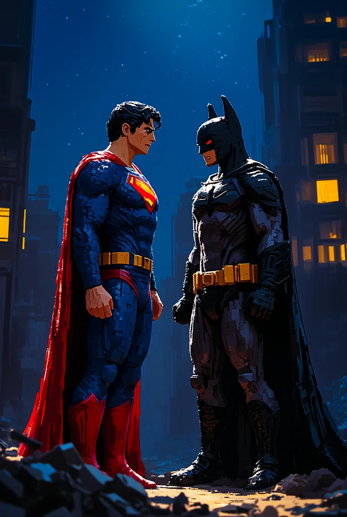 LEGO Art Superman and Batman,ht scene