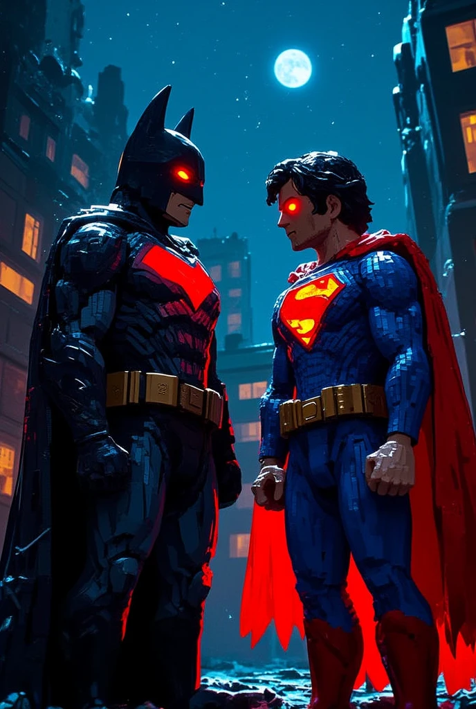 LEGO Art Superman and Batman,ht scene