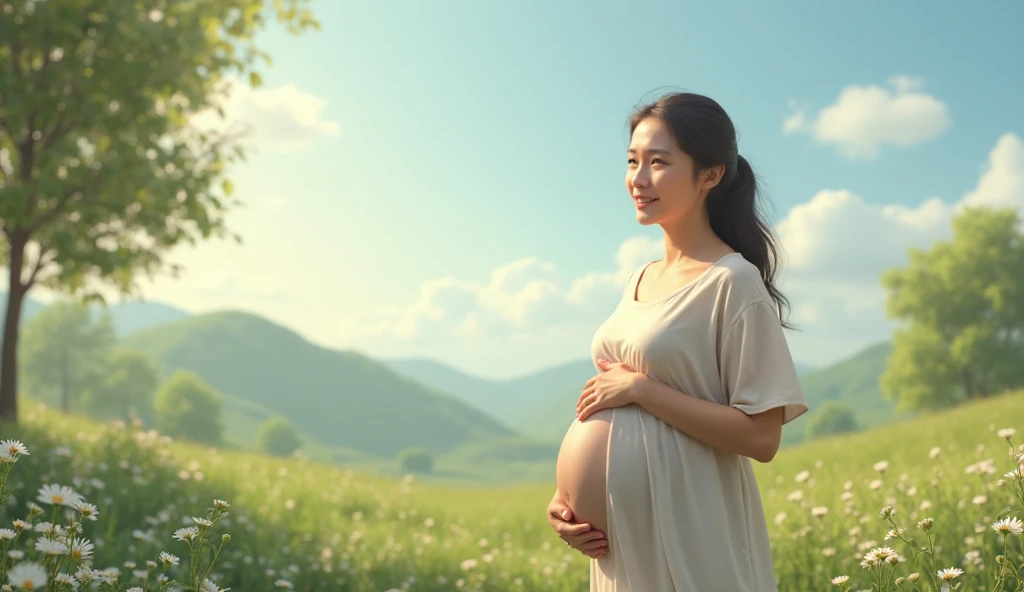 beautiful Indian girl in sky blue bra running her pregnancy test