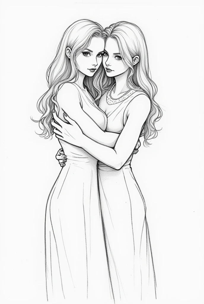 Drawing of a woman in white sitting down, black and white sketch, concept art of love, wipe, In Charlie Bowater style, Black and white sketch, Charlie Bowater and R.Jem, Side Sketch, outoutline, Inspired by Charlie Bowater, Inspired by Glenn Keane, outline, Bold straight line, thick straight lines