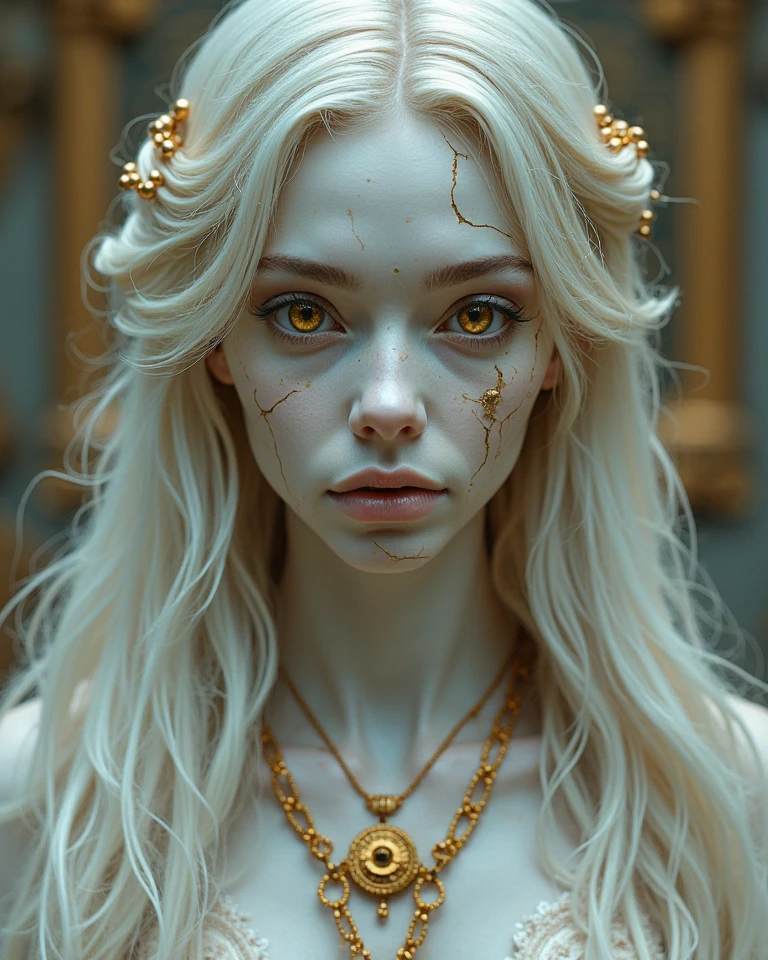photorealesticThe image exudes ethereal beauty/grotesque , aswell as sinister tones of vile corruption Include skeletal detailed birds/ some with severed heads and, luminous flowers with blood drops like dew drops,white highlights, The image's background is macabre fantasy details aswell 0 bubbles, skulls and cosmos. Utilize dynamic composition to create a compelling and action-packed image. Dramatic lighting and cinematic lighting enhance the woman's beauty and the soft colors in the artwork. Include fantasy,vile adorale but ugly,contrasting themeatic clash, interesting background, ((((blank eyes)))), ((((empty white eyes)))), (shirome eyes:1.3), (smirking), (perfectly rendered solid whiteeyes)) wide ,long appaulingly toothy smile, disturbing,0 A painting of a woman with many skulls and withing enternal snake like biology coiling in and out of her head, pop surrealism sureall newschool art style, Pop Surrealism, lsurreal, Psychedelic surrealist art, 'Lost in a lucid dream, surreal highly detailed surrealist art, depiction of hell Art, Illusion surrealist art, surreal illustration, hyper detailed surrealism, horror surreal art, Broms distinctive art style, anotomic deformity, open cranial plates, corrosive textures, slick wet textures, bone cavities open and spilling disease parasitic invasive. Unsettling, Textured Skin, HD, Detail, Best Quality, Super Detailed, Side Swept Bangs, Tongue, Slit Pupils, Drooling, Wide-Eyed, White Eyes, No Pupils, Blank Eyes, Raised Eyebrow, Wide-Angle, Depth Of Field, Chaos,
