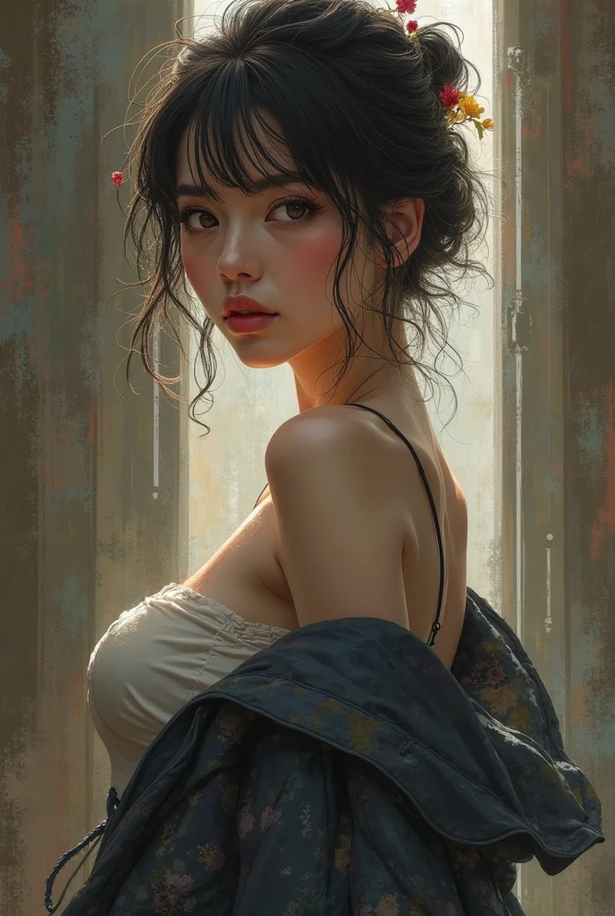 "((obra maestra))(The best lighting, alto contraste, oscuro, dramatic, Acabado fotorrealista),(mujer joven, sonrie, carcajadas),(angel, ordenanza), lagartos gritones, tortugas, ratas. Luz Caravaggio"