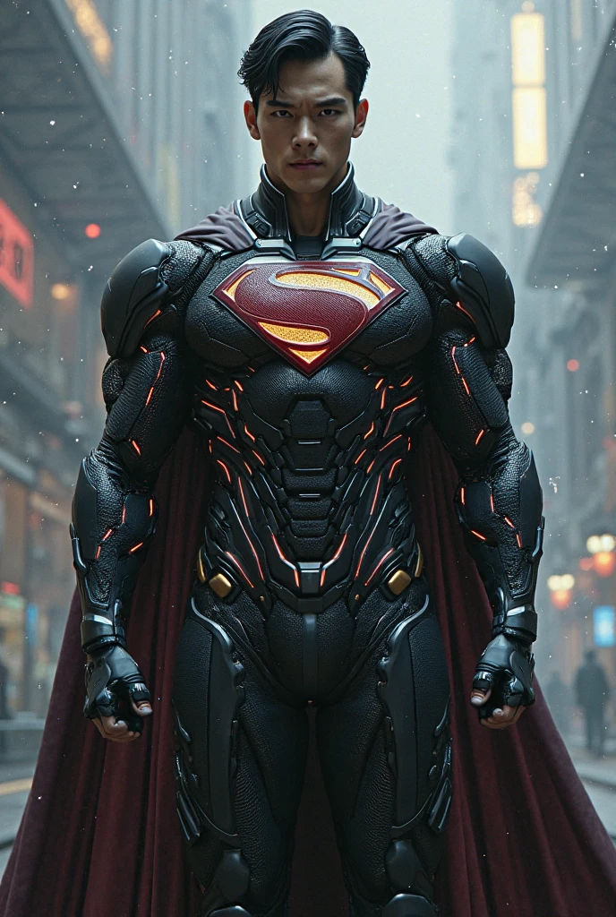 super man ,cyberpunk , technology, sci-fi