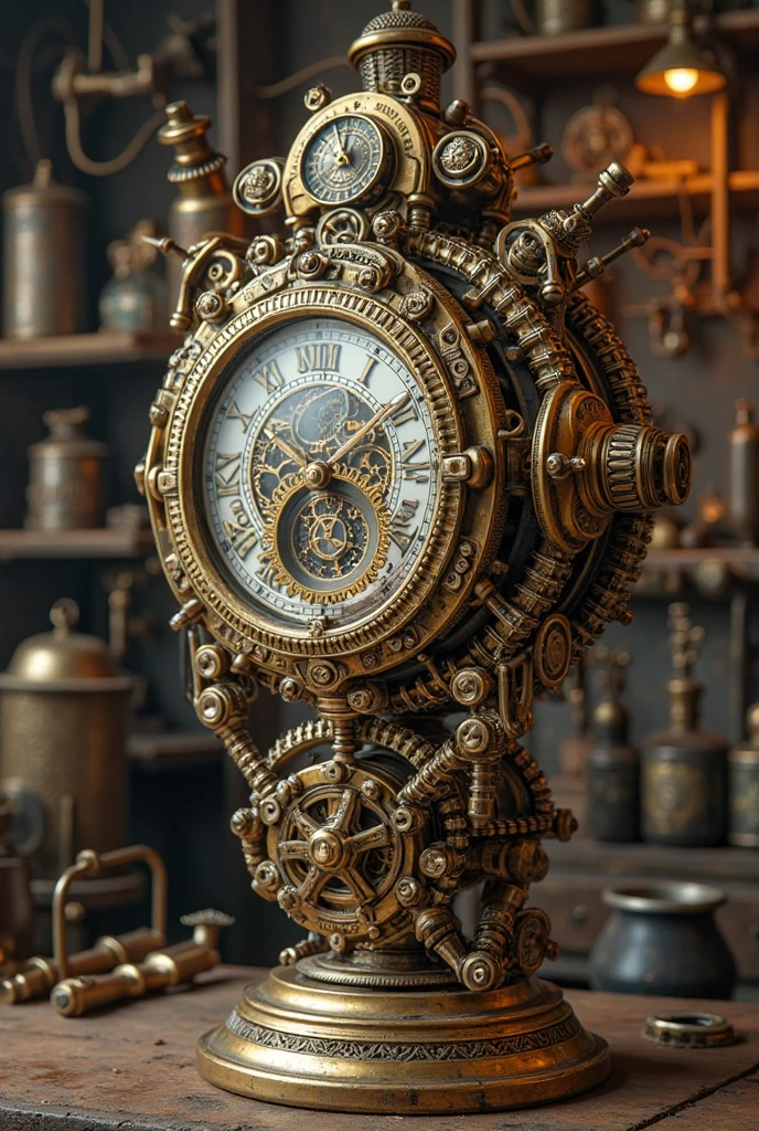 focus hand, girl of perfect 1 hand is on the table, the room of steampunk, labyrinth ring, filigree ring, glowing clock_punk_finger_rings, (depicting the highest quality:1.2), highest resolution, masterpiece, steampunk style.