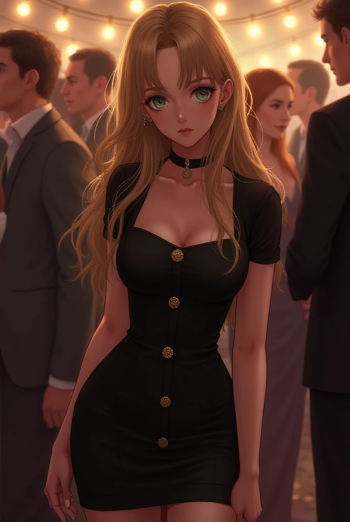 Beautiful French girl 18 years old, in expensive clothes, hair in a ponytail, green eyes, Paris street, warm smile, dress Muted tones. 