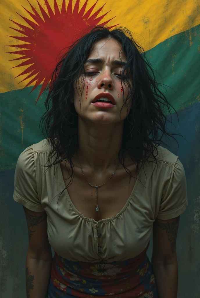world press photo winner, (award-winning photography:1.3), (modern Mexican woman, beautiful face, young woman, Mexican skin tone, typical Mexican female features:1.4), (very sharp photo:1.1), (8k, RAW photo, best quality:1.3), (realistic, photo-realistic, feminine, modest clothes:1.1), Craggy mountain range, rocky terrain, dramatic peaks, cold, challenging, inspiring, Portait of a (beautiful typical modern Mexican woman outdoors:1.5),((Desnudez de cuerpo entero1.3),Exhibicionistas, (((Random exposure of the genitals1.2))), analog style (look at viewer:1.2) (skin texture) (film grain:1.3), (warm hue, warm tone:1.2), close up, cinematic light, sidelighting, ultra high res, best shadow, RAW, upper body, wearing pullover, Microgeometry, skin elasticity, light scattering through hair, ambient occlusion, multi-layer skin shading, facial muscle simulation, iris and pupil rendering, advanced color grading