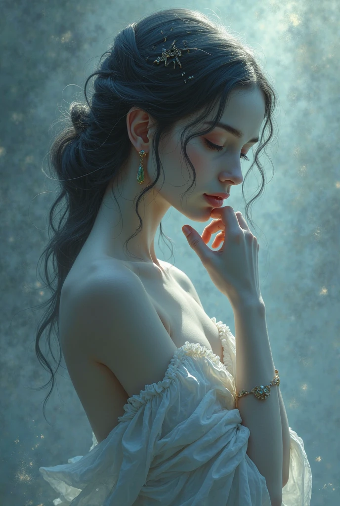 There was a woman and a cat sitting on the steps, Guviz-style artwork, Guviz, Exquisite digital illustration, Beautiful digital illustration, Fantasy art style, digital fantasy art ), guweiz masterpiece, stunning digital illustration, Digital fantasy painting, Realistic fantasy illustration, Gorgeous digital painting, Beautiful digital artwork, author：Fan Qi, digital fantasy illustration