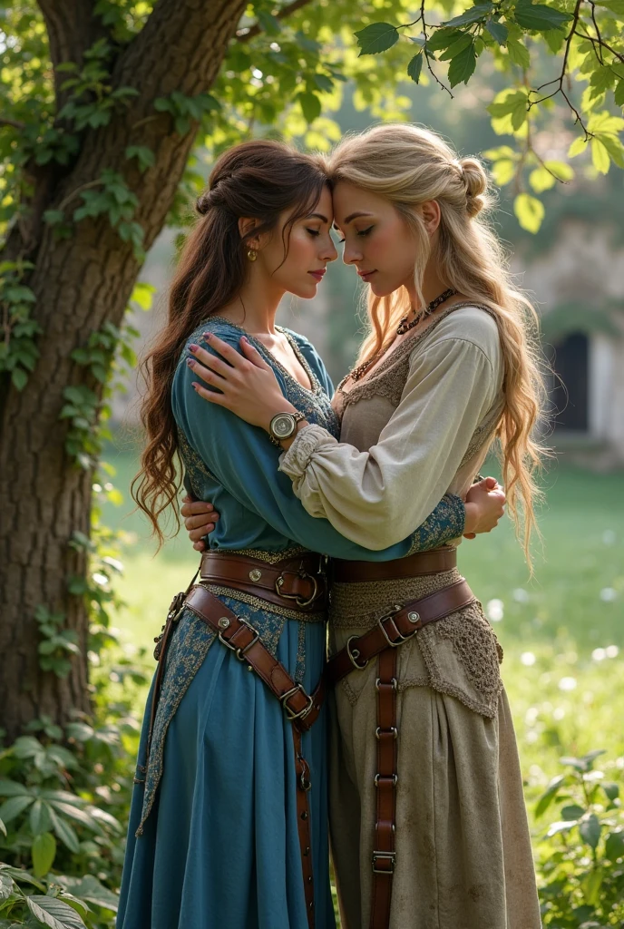 A modern twist on the classic fairy tale, with a sultry Rapunzel using her long locks to tie up her lover in a passionate embrace.