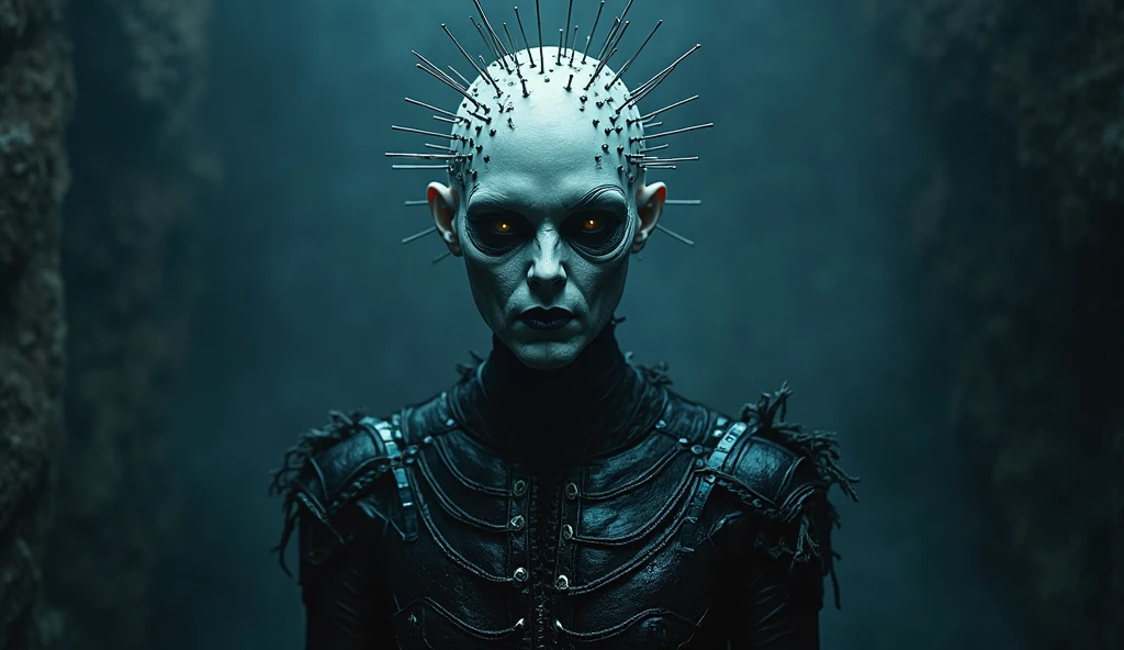 "(The best lighting, oscuro, dramatic),(feto calavera alien, Hellraiser, Cicatrices, sexy, cerebro, sangre, alas blancas sucias, una rata dentro de la cabeza, terror.),(ojos rojos, calaveras). morning light.