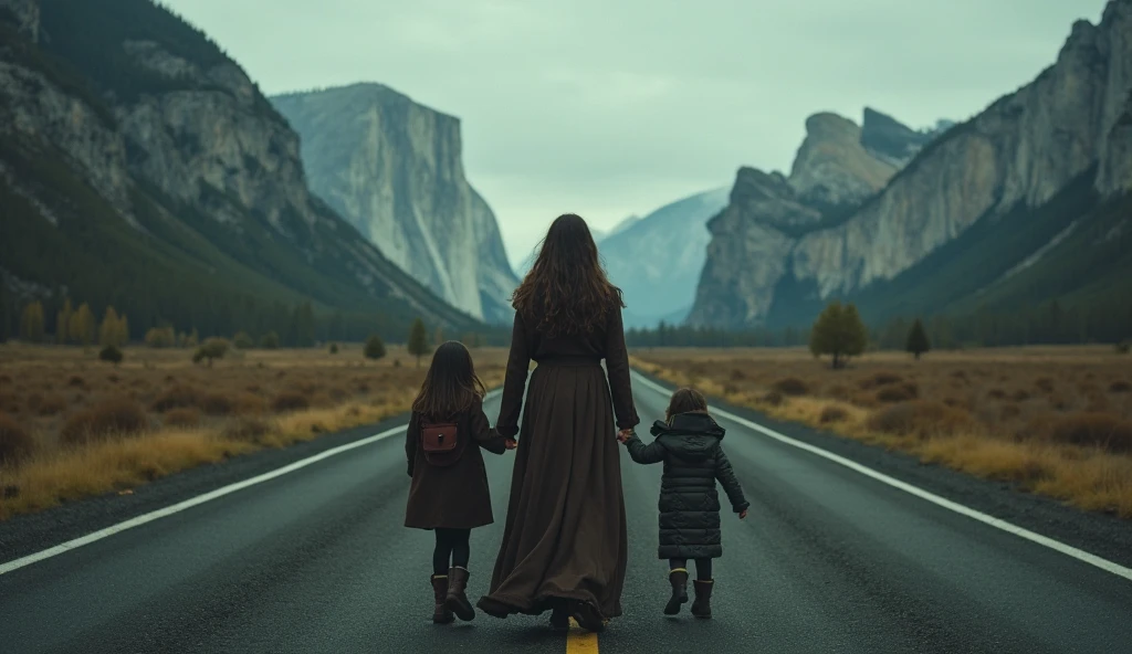 mother and two young children aged 3 and 5