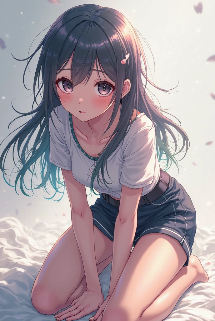 Gal, loose socks, (((masterpiece:1.4))), (highest quality:1.4), (Ultra-high resolution:1.4), (best quality:1.2), (ultra detail:1.3), Focus on the subject, Background bokeh