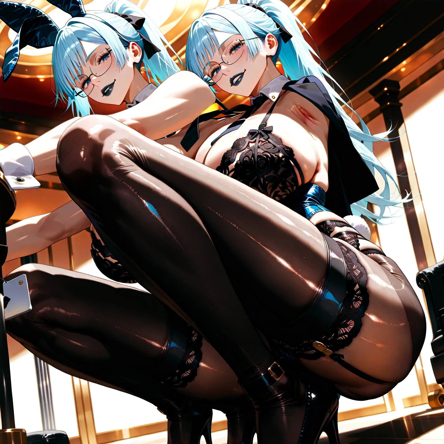ochi Mari, slave, chained, Lots of chains, ankle cuffs neck shackles, mouth ball gag, Full body orange latex, be tortured, Dirty, It smells, soaked with sweat, get hit with a stick, pose sit