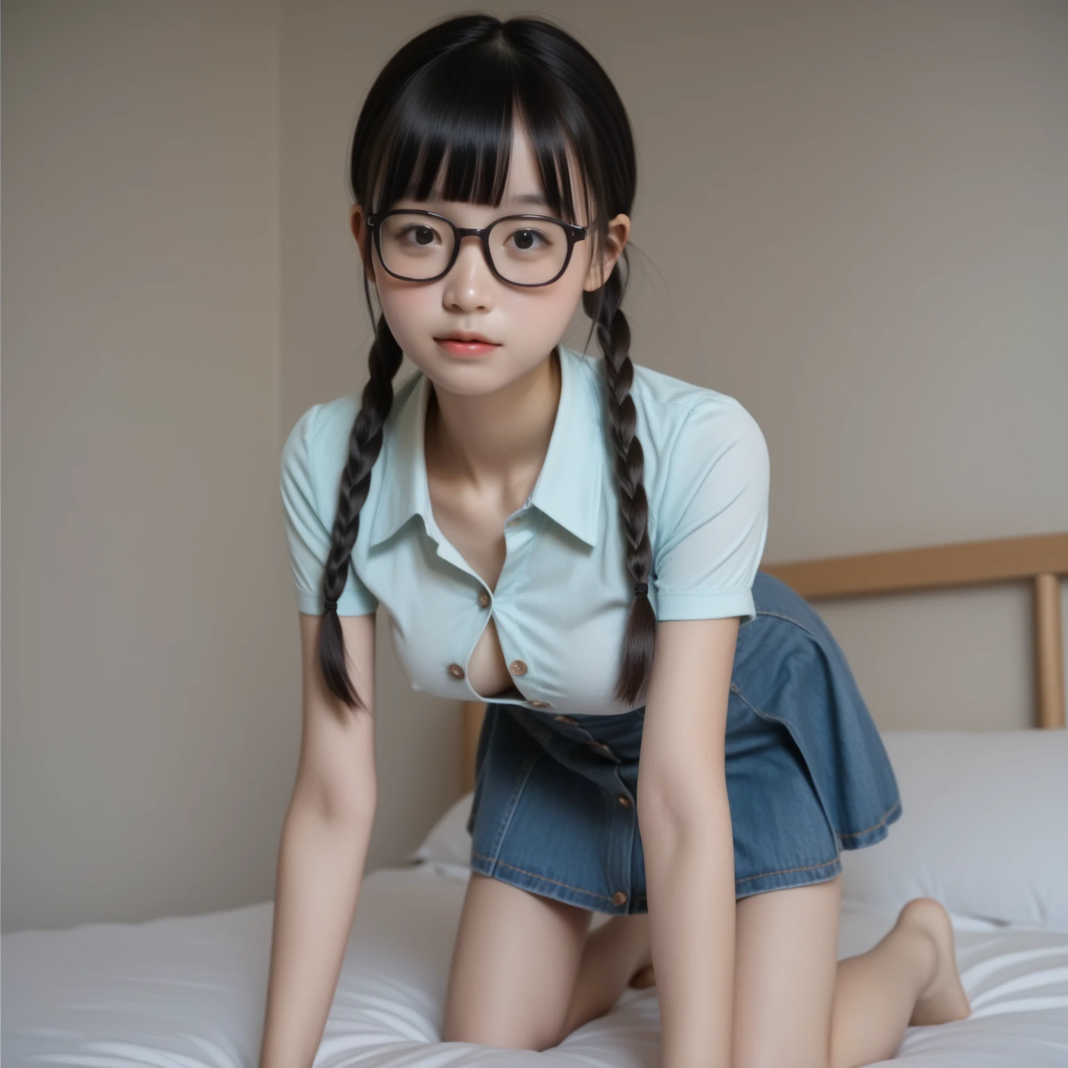 (high resolutiのwonderful),(high quality),(masterpiece),(Vagina Penis),(((Sex with a man:1.8))),(in kimetsu no yaiba style),tell me,cute girl,cute,Round face,(Lolita Face),13 years old,((Lolita body)),(Ahegao),(iris),Big eyes,Droopy eyes,Black Hair,Braid,Blunt bangs,Ahegao,blush,Glasses,(Completely naked),(whole body),((Flat Chest:1.5)),Pink nipples,(Spread your legs:1.5),sit,pussyfocus,Japanese-style room,(Pussy juice),girl_のwonderful_wonderful,Straddle,
sit astride,Rear View,Turn around here,(((Inserting the penis into the vagina))),(Creampie),ブレイク 最high quality,masterpiece,No fixes,Perfect lighting,evaluation_Explicit,so beautiful,anime,Very detailedな,8k,(Realistic:0.5),Very detailed,Physically Based Rendering,Cinema Lighting,dynamic