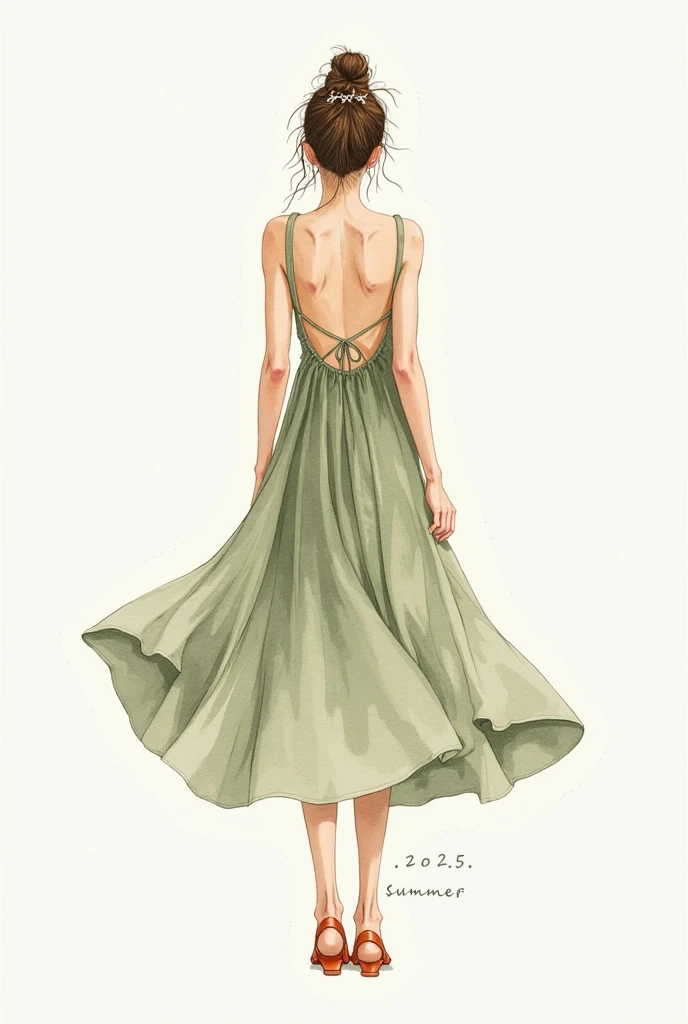 masterpiece,Milla Jovovich,watercolor,White Dress,(Beautiful gradation created by layering),(Tarashikomi technique)
