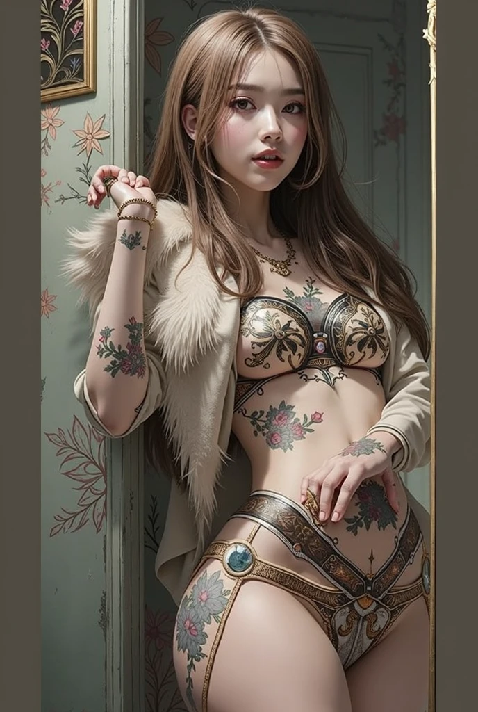 Official Art, unity 8k wallpaper, Super detailed, beautifully、aesthetic, masterpiece, Highest quality, (zenTangle, Mandala, Tangle, enTangle), (Fractal Art:1.3) , One girl, Very detailed, Dynamic Angle, Cowboy Shot, The most beautiful form of chaos, elegant, Brutalist design, Vibrant colors, Romanticism, James Jean, Robbie Dowie Anton, Ross Tran, Francis Bacon, It was freezing cold, Adrian's genius, Petra Cortright, Gerhard Richter, takato yamamoto, Ashley Wood, Atmospheric, Ecstasy of Musical Notes, I can see the flowing notes