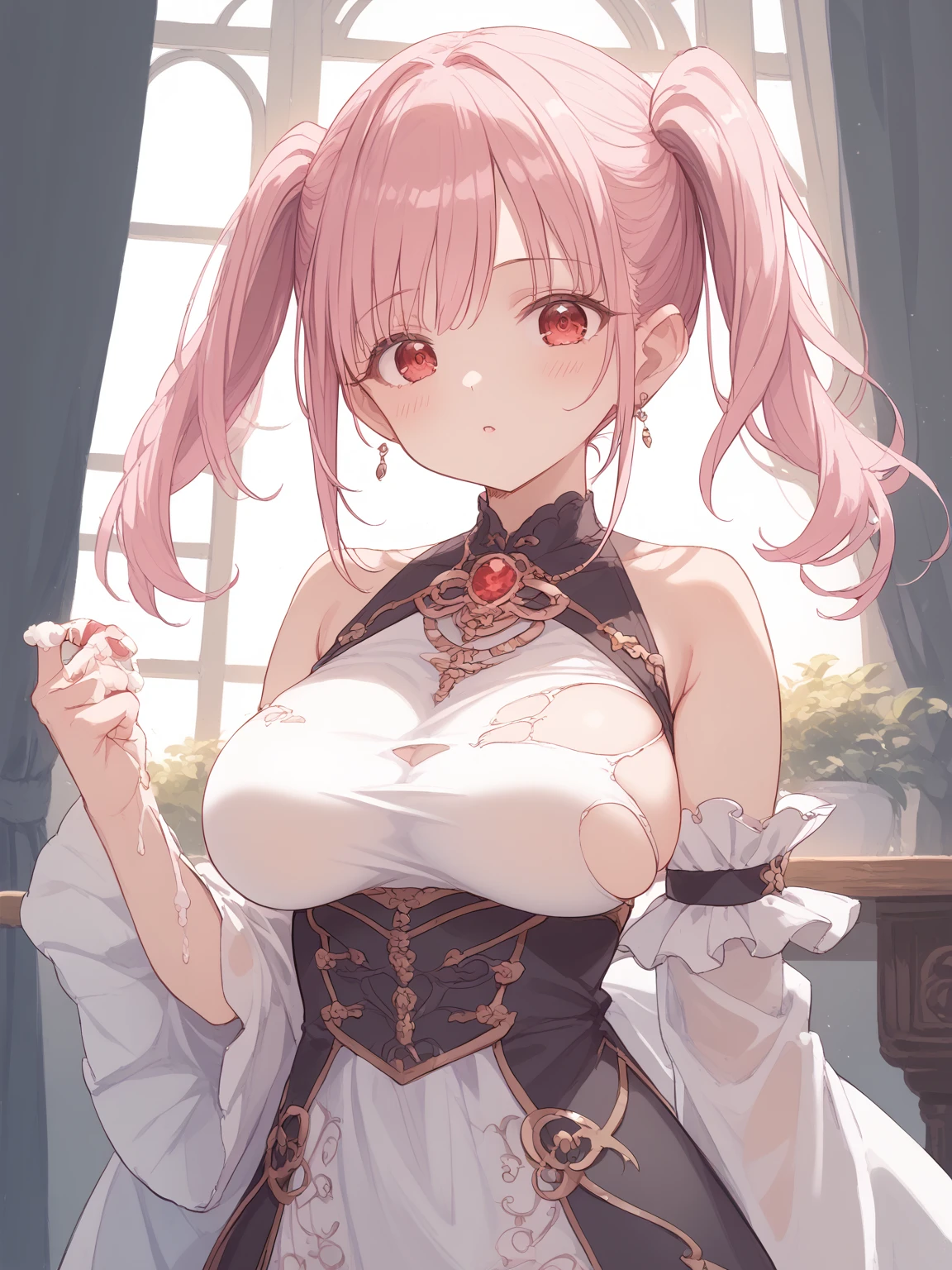 (best quality:1.2),(masterpiece:1.2),(masterpiece:1.2),(mature woman),(necklace,ear nipple ring),(In a dimly lit bedroom),(cum:1.2),(Protruding cleavage:1.2),(micro underwear:1),((Sex life:1.6))