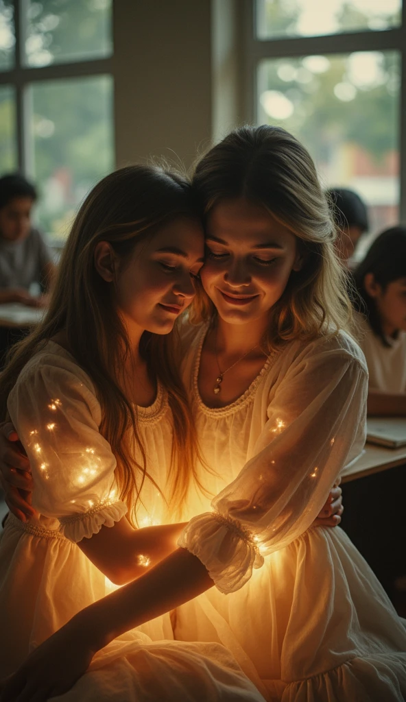 GIRL BLONDE CHILD IN BRAID, MUITAS VELAS ACESSAS , fundo vermelho.