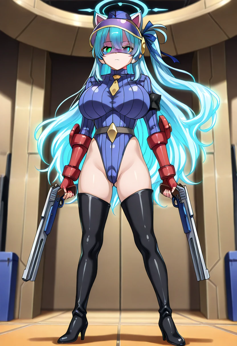 ultra-detailed, Explicit, Beautiful body, Beautiful Nose, Beautiful character design, perfect eyes, perfect face, ultra highres, 4K, beautiful legs, perfect legs, Nice hands, Perfect hand, Masterpiece, Best Quality, Highly detailed, illustration, absurdres, street fighter, doll suit, shadaloo doll, dollsuit, girls, multiple girls, expressionless, blank eyes, looking at viewer, red gloves, emotionless, black latex, corrution, mind control, female combatant, full body, hypnotized, unhappy trance, full body suit, ribbed bodysuit, both arms at side, stand up straight, obey, perfect female body, extremely glossy latex, hypnosis, hypnoLora, empty eyes, Mind control device, poses, brainwashed, submissive_pose, Slave, hat, necktie, stand up straight, standing, standing at attention, belt, latex, garter belt, thighhighs, Fighting stance, Tabira, Magical Girl Spec-Ops Asuka, green hair, green eyes, long hair, braids