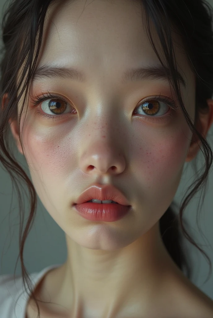 best quality,masterpiece,extremely detailed,high res,4k,ultra high res,detailed shadow,ultra realistic,realistic,dramatic lighting,1girl,solo,detailed face,realistic eyes,realistic skin, black hair, dynamic pose, pread legs, topless,nsfw,