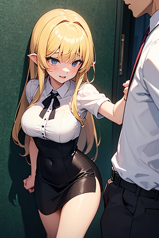 (((standing straight))), (((Sharp face))), ((sharp cheeks)), (solo:2.0), toned, pinup, chest, detailed thighs , large thighs, milf, big breasts, large breasts, beautiful detailed face, detailed lips, detailed eyes, perfect eyes, sharp eye, beautiful eyes , masterpiece, best quality, illustration, multicolored background, backlighting, masterpiece,<lora:ponyTsunotoriLora_v10:0.5>, pony tsunotori, long hair, looking at viewer, blush, smile, blue eyes, blonde hair, horns, aqua eye, ratatatat74, <lora:ratatatat74StyleLora_ratatatat7470:0.5>,office lady, tiny miniskirt, breastpockets, white button up, necktie, in doors, office,
