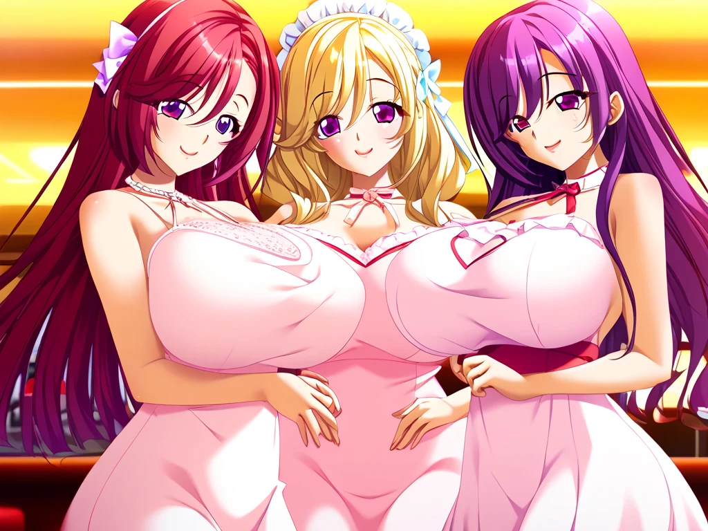 score_9, score_8_up, score_7_up,  source_anime, , best quality, masterpiece, uncensored, ultra detailed,BREAK petit proportion mesugaki group,huge areolae, bangs,  hair, eyes, blush, breasts, choker, cleavage, collarbone, eyebrows visible through hair, grin,petit proportion gyaru, super gigantic breasts between eyes, hair ornament, hair scrunchie, hairclip, heart, super gigantic breasts,(huge nipples),(dripping breasts lactation:1.5), jewelry, licking lips, long hair, looking at viewer, multiple females group, mesugaki female group,  eyes,  hair, earrings, curvy,
(super gigantic breasts),huge areolae,(gigantic erect nipples),(dripping nipples lactation:1.3),(very narrow waist), seductive expression, sexy, nasty,estrus female group,closed eyes,torogao,happy smile, lips parted,
fertilization,
indoors, bedroom, futuristic,(hetero:1.3),faceless male,pov,female on top,lying1facelessmale erect penis.,vaginal juice trail masturbation overflow,
Expressiveh,repeated mating endless fertilization creampie masturbation her vaginal,spooning, scrunchie,form below,very slim sexy petit proportion body,A very, very sweet,very very  lewd and extremely naughty daily life of endless copulation creampie with a succubus maid harem organization.,fcomic_1to1000_pony, (comic:1.25), (Multi view:1.1, Frame, Text, focus line,frame, heart, trembling, Sound effect),, coolky0u,lucoa_md,sexy bikini