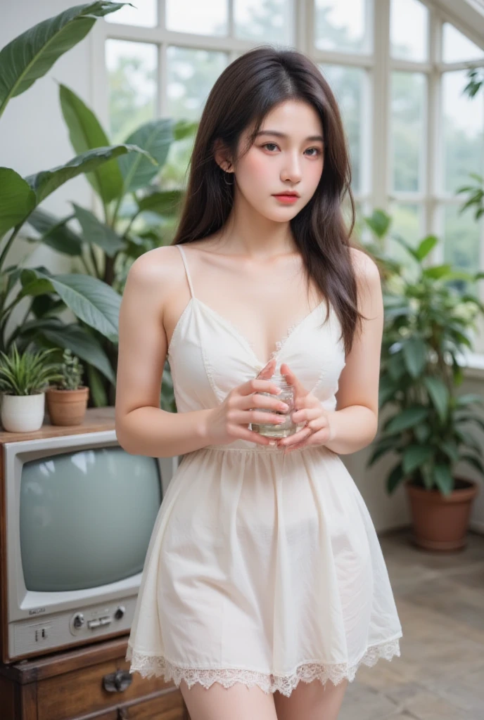 best quality, masterpiece, ultra high res,a white dress girl Surrounded by moonflowers with many white flowers <lora:nwsjmajic-05:0.8>