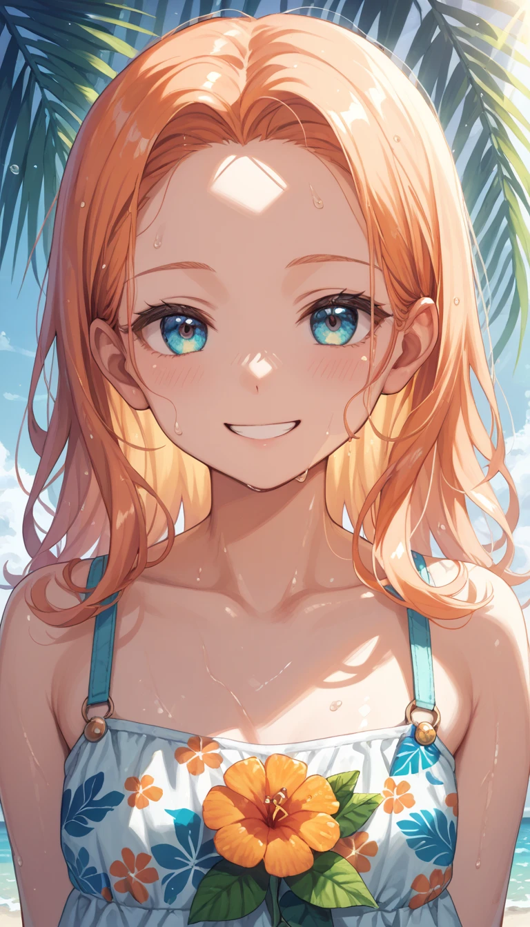 NSFW,masterpiece,Highest quality,High resolution,Very detailed,Sinon\(Sword Art Online\),(High quality sexy halter neck micro bikini), hair ornaments, Hair Clip,Expectant face,Estrus,sexual excitement,blush,(Ahegao),Ocean,Beach,Palm tree,Rock Shade,(Middle-aged men),(Have sex),heart,(Brown Skin),(Sex slave)