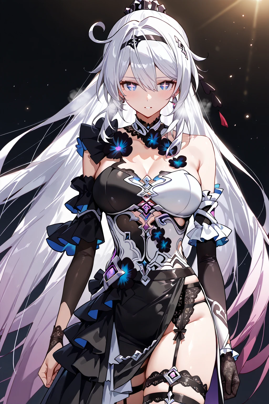 （（tmasterpiece：1.4，Best quality））+，（hyper-detailing）+，（Ultra-detailed eyes）+，（winged ears：1.5），
（cute girls），15year old，（Blood-red eyes：1.15），Long gray hair，dual horsetail，burn hair，Bushy hair，red hairband（wariza：1.2），pale-skinned，ssmile，bloods，blood stain
（She wore a conservative and classic white dress，red pattern，Lots of fluff：1.5），（Black gloves：1.4）The sleeves are long，pearls necklace，Black earrings，merfolk，The corals，Menghua，gem jewelry，Ocean of fish and trees，Huge white hunter hat，Conch headdress，blue lips，fish flocks，Fishbone decoration，Place your hands behind your back，Turn your head forward，red-skinny pants
（Fishtail：1.1），
（dawn light：1.2），
（Thick black and white：1.16），（depth of fields：1.4）Complicated details，color mixing，Detailed route，Excellent,super detailing,The content is very detailed,(hight contrast:1.11),ventania,Amazing cleavage,beautidful eyes,messy  hair,(best illuminate，Extremely Delicately Beautiful), ((movie light lighting)), (seen from the side:1.3)，8K,tmasterpiece，Best quality，cinematic Film still from，1 plump girl，floating in sky，Intertwined clouds，cloud，（Close-up cleavage：1.1），bright，cheerful，Interesting，gentlesoftlighting，（bauhause，shape，line engineering，Abstract：1.1）offcial art， Unity 8k壁纸， ultra - detailed， Beautiful and beautiful， tmasterpiece， Best quality， （dynamic angle：1.4），romantic depth of field exotic_dances，Perfect NwsjMajic，（tmasterpiece，top-quality，Best quality，offcial art，Beauty and aesthetics：1.2），The content is very detailed，rich colourful，highest details，