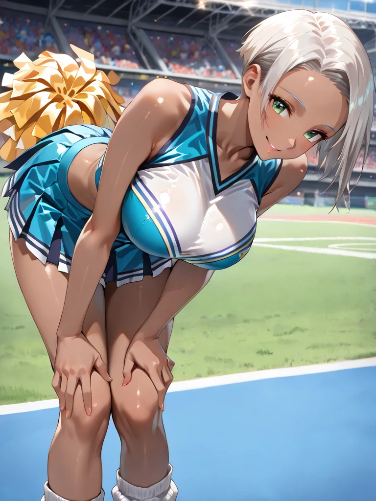 (Little girl rides guy perfectly:1.3)、(Rich color expression)、(eyes half closed:1.9)、(Grin:1.3)、(Big tears:1.5)、(Drooling from the mouth:1.3)、(The body shakes violently:1.5)、vagina、8K resolution、 masterpiece、((highest quality))、Anatomically correct、(The whole body is wet with semen:1.3)、(Flower Hair Ornaments)、(Large amounts of fluid)、(Track and field uniforms:1.3)、(Knee socks)、((Hasselblad Photos))、[:(Detailed face:1.2):0.2]、(Sweaty:1.6)、(Bend your knees:1.3)、(Leaning forward:1.3)、(Hands on knees:1.3)、(Athletics Stadium)