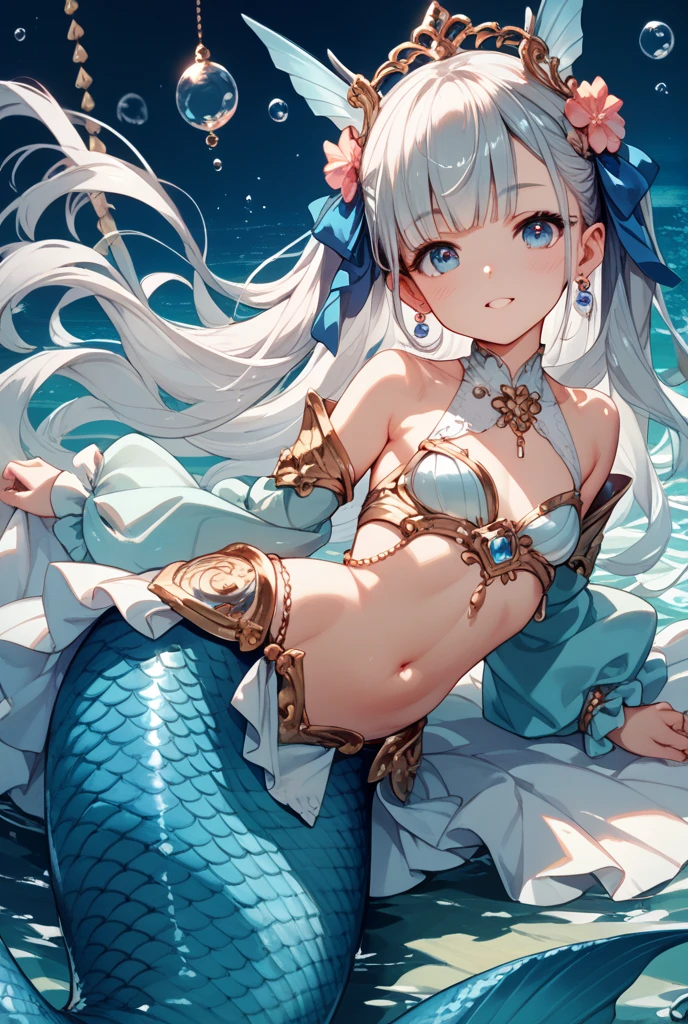 ((masterpiece, best quality)), Delicate face,fighter,whole body,Long legs,Large Breasts,Gradient long wavy hair,Perfect body proportions,Pretty golden eyes,Extremely beautiful,transparent, Pure white background,cloud,Dragon Soul,Water Ripples,Erotic_lingerie,Sexy_Bikini,Lace,Garter stockings