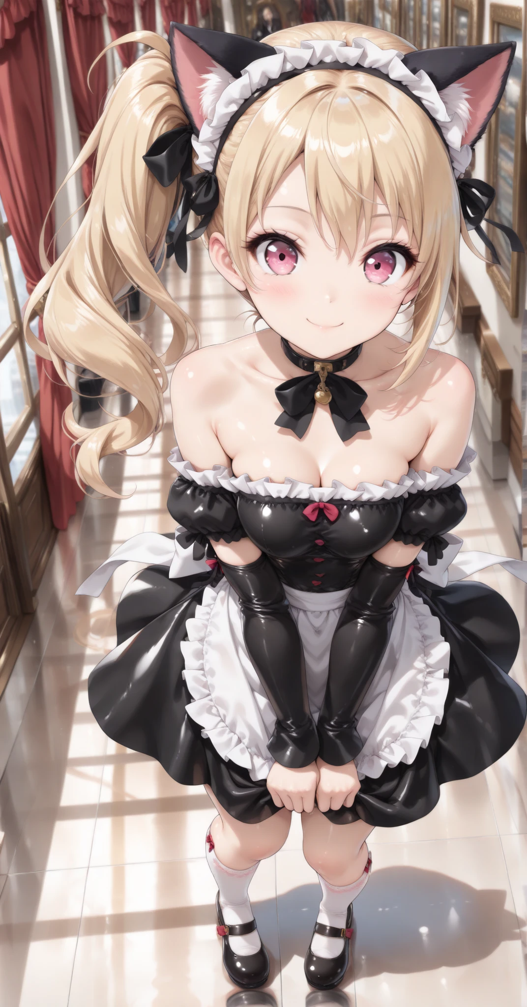 (masterpiece:1.2, Highest quality), (The best beautiful girl), Beautiful illustrations, Accurate human body、Perfect human body、Detailed and elaborate figures、
Looking at the audience, whole body, Front view:0.6,
3 women:1.8, Japanese, ((1. Girl with short black hair :1.5, 1 Girl with multi-colored hair:1.5, 1 Blonde long hair girl:1.5)), Hair fluttering, bangs, Hair between the eyes, ((大きくBeautiful breasts, Narrow waist, Big Ass))
Beautiful Hair, Beautiful Face, Beautiful and detailed, (Brown eyes:1.3), Beautiful clavicle, Beautiful body, Beautiful breasts, Beautiful thighs, Beautiful legs, Beautiful fingers, Perfect Anatomy:1.3, Perfect Anatomy
SEXを誘う女の子、
((Maid clothes:1.5, choker:1.6)),
((Place your left hand on your chest, Spread your legs:1.3)),
(Blushing, glaring at the viewer:1.3)