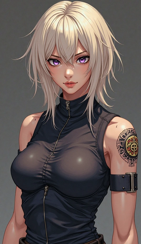 (1girl, solo, masterpiece, 4k, best quality:1.2, (cowboy shot), best quality:1.2, NICE HANDS, COLORFUL, (perfect hands, perfect anatomy)),
samui, black kimono, cleavage, vambraces,
((medium breasts, medium hips, looking at the viewer)),
((simple background, white background)), <lora:GoodHands-vanilla:1>