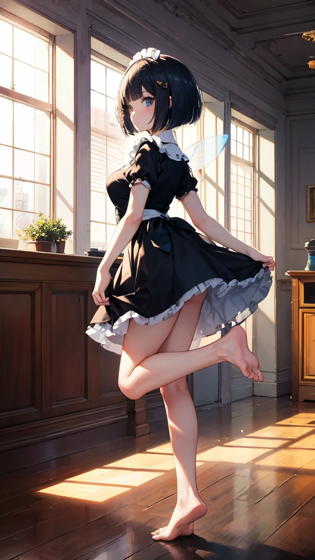 4K,Highly detailed CG , High resolution, masterpiece, Highest quality, Super detailed,figure, Very delicate and beautiful, Well-groomed face ,Perfect Face, Perfect body,Perfect hands, Browsing Caution(Browsing Caution 1.4), One girl, Shoot from below ,topless, Spread your legs(Spread your legs 1.4), squat(squat 1.4),Skirt flip,Black Skirt, Black Pantyhose, panties, Expressionless