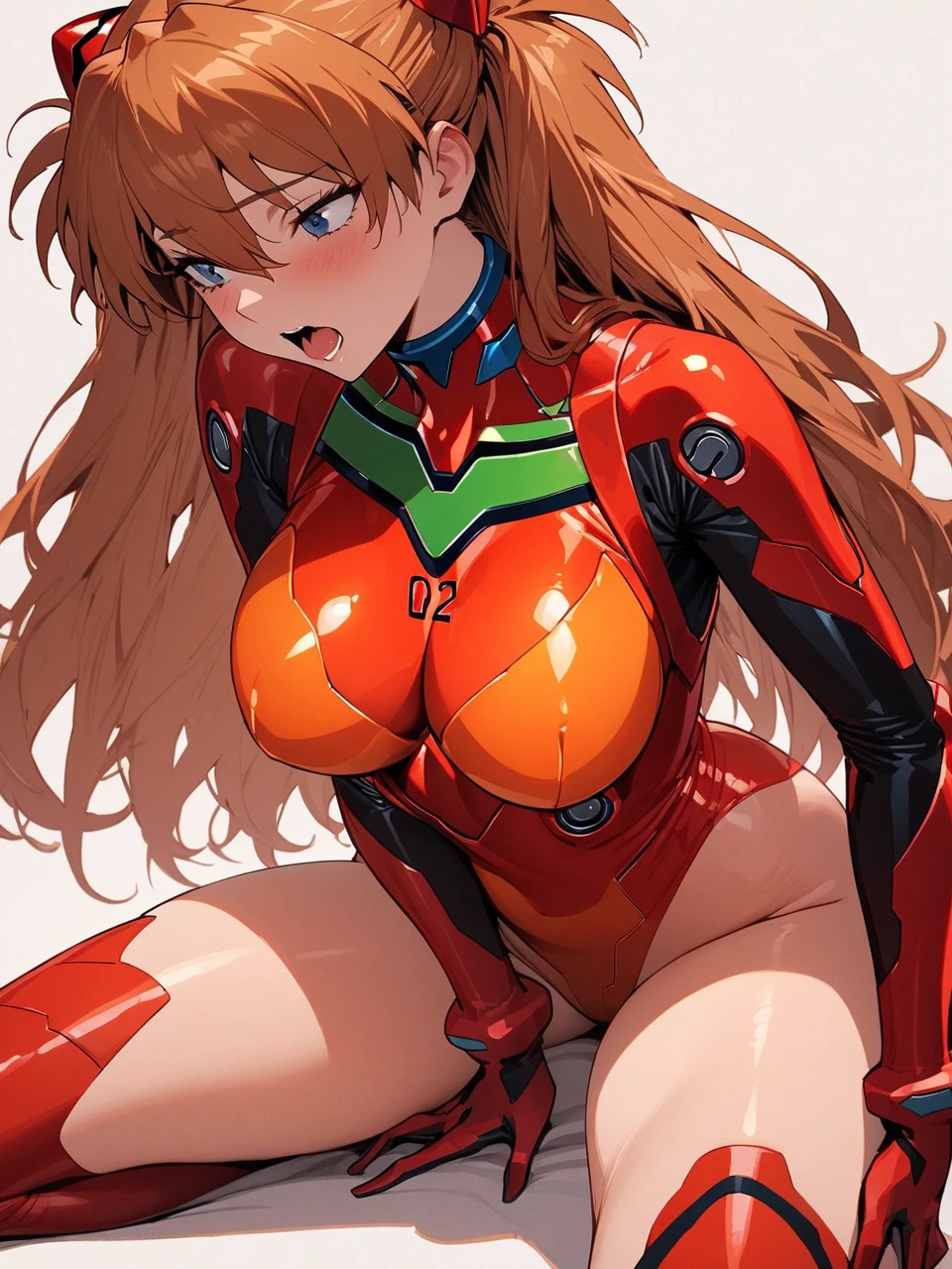 (masterpiece, highest quality:1.2), 1 girl, alone,Are standing_Split, hair ornaments,Long Hair,,(masterpiece, highest quality, Realistic, High resolution, photo shoot, :1.3), Extremely close up shot, Sharp focus,Japanese , Hot Model, abdomen, Very detailedな目と瞳孔, Realistic skin, Slim figure, Cleavage, Very detailedな髪, Delicate and sexy face, vision, glossy lipasterpiece: 1.4, highest quality), (Intricate details), unity 8k wallpaper, Very detailed, Beautiful and mysterious, Detailed Background, Realistic, alone, Face with perfect detail, Detailed blue eyes, Very detailed, blush, hair ornaments, Chignon Mahogany Hair, (Blonde), Plug Suit 02,Shikinami Asuka Langley, Evangelion, A slim 15-year-old girl, Full Body Suit, Black background