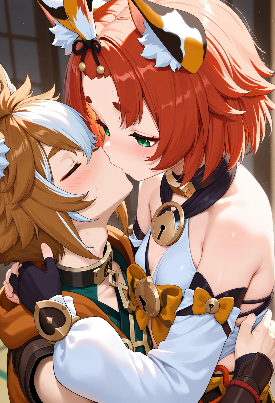 mature female, mature, Adult, onepieceuta, uta, long hair, (purple eyes:1.1), white hair, red hair, multicolored hair, (hair over one eye:1.5), two-tone hair, split-color hair, hair rings, sidelocks, Villain, seductive smile, evil grin, headphones, POV, purple briefs, erection, foreplay, licking briefs, White spots on briefs, aroused, in heat, sweat, nsfw, Villains, jungle, Night, Dark, dramatic angle, unique perspective, unique angle, masterpiece, Top animation quality, Top image quality,

